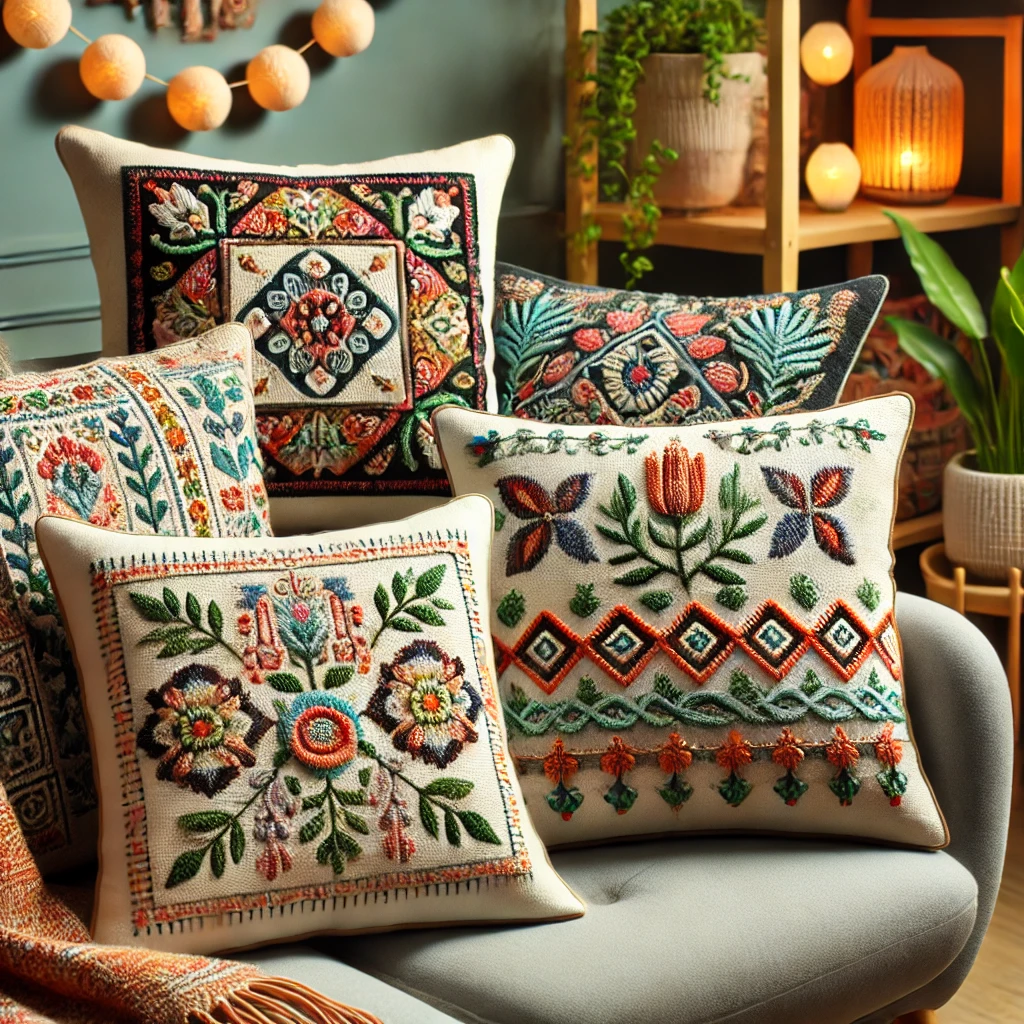 Punch Needle Pillows