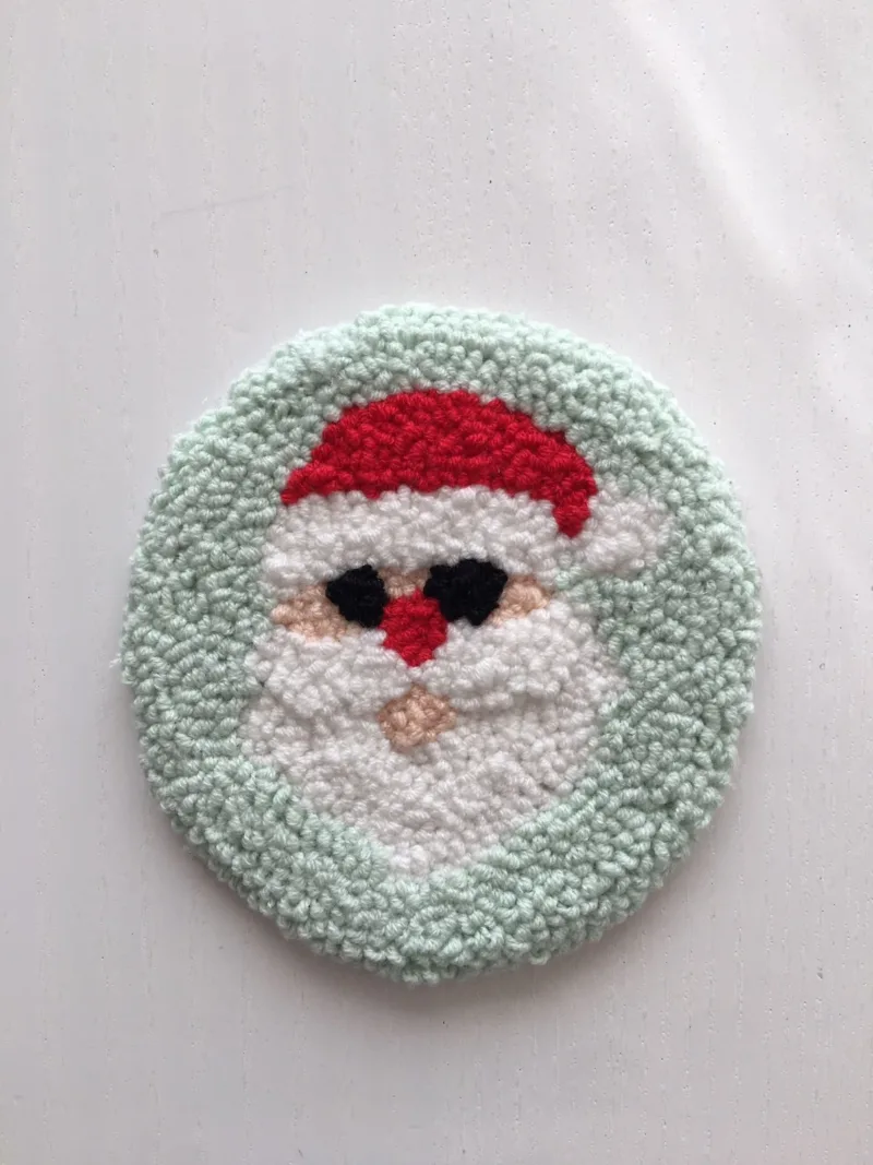 Christmas Coaster – Handmade Punch Needle Doily for Festive Decor - Image 6