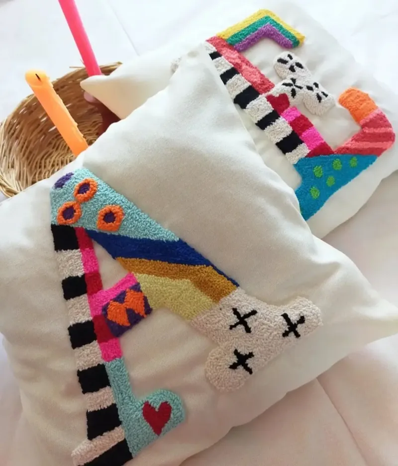 Personalized Letter Punch Pillow