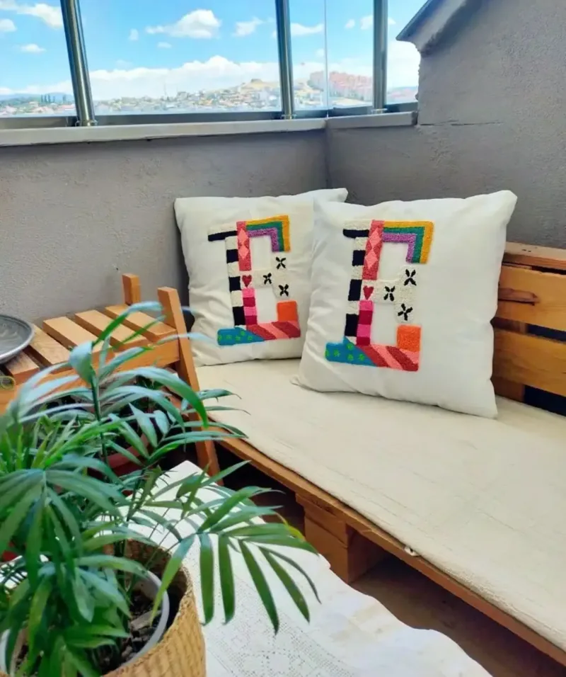 Personalized Letter Punch Pillow - Image 2