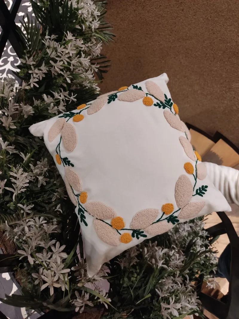 Handmade Punch Needle Pillow Cover - Image 7