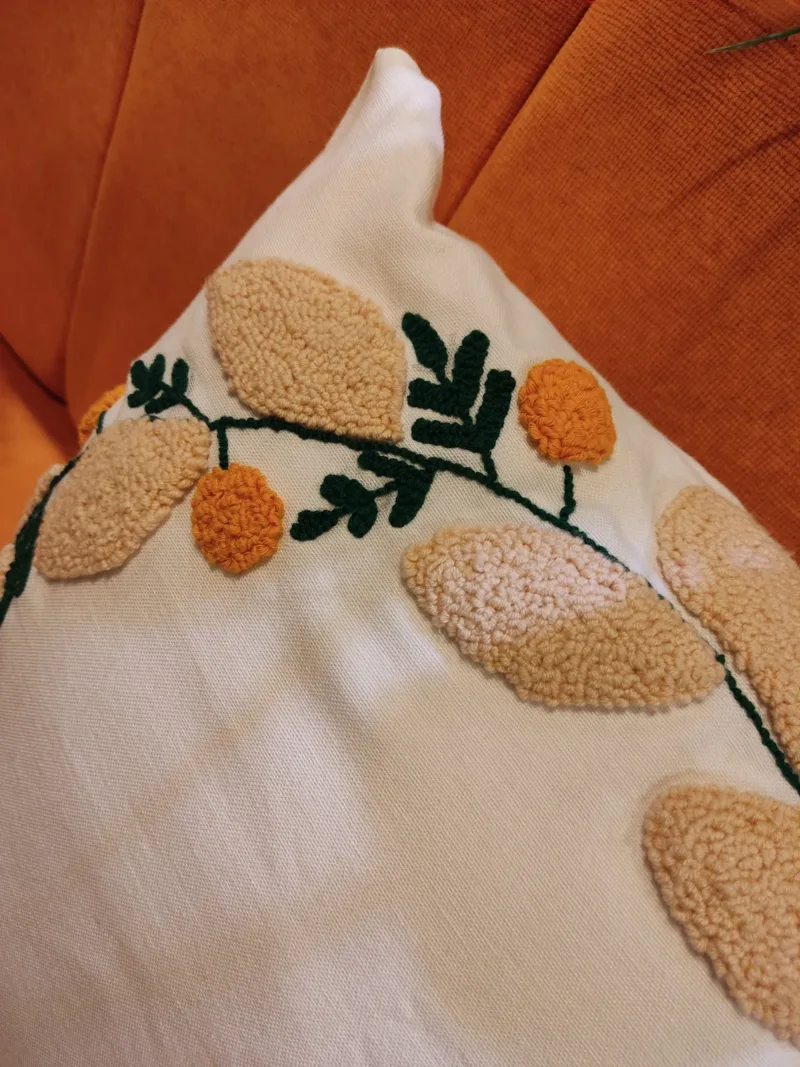 Handmade Punch Needle Pillow Cover - Image 6
