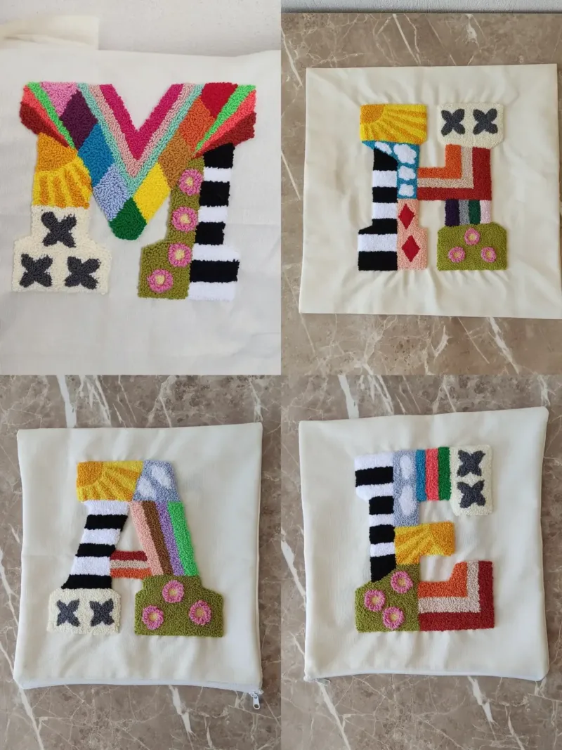 Personalized Letter Punch Pillow - Image 6
