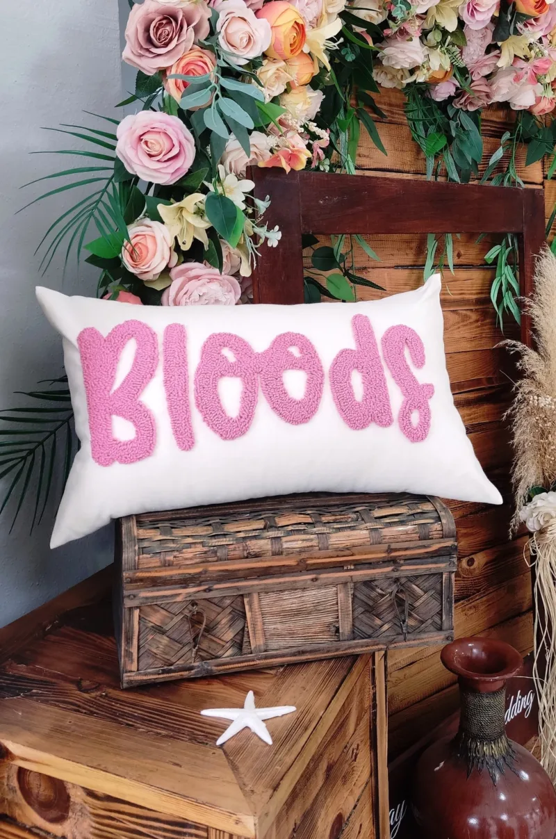 Personalized Baby Punch Needle Pillow - Image 4