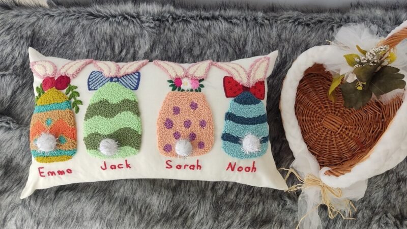 Custom Easter Bunny Pillow | Personalized Spring Gift - Image 3