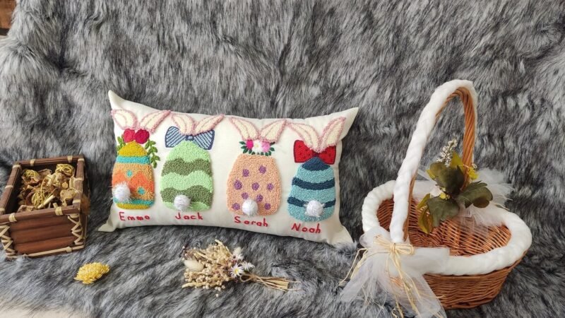 Custom Easter Bunny Pillow | Personalized Spring Gift - Image 2