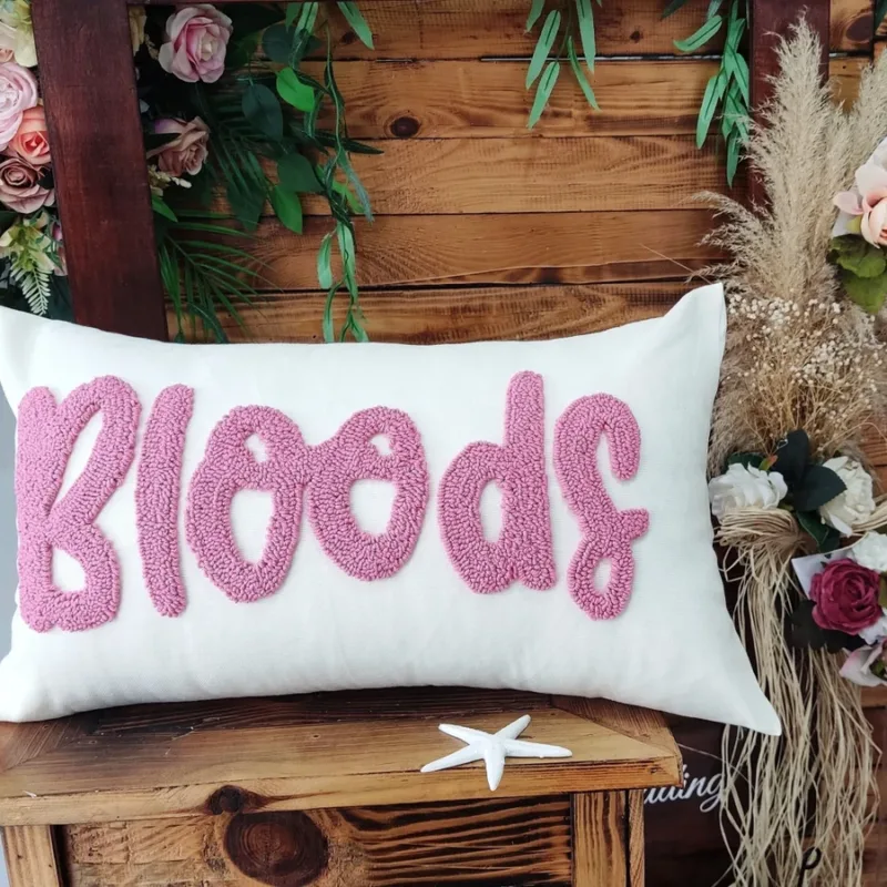 Personalized Baby Punch Needle Pillow
