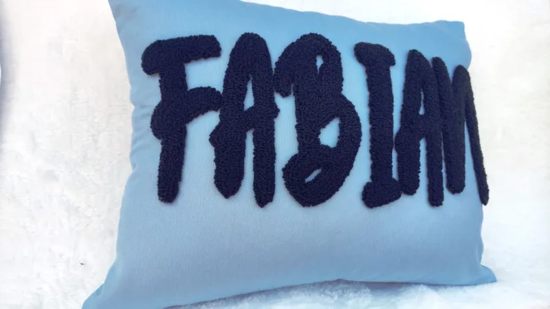 Personalized Punch Needle Cushion