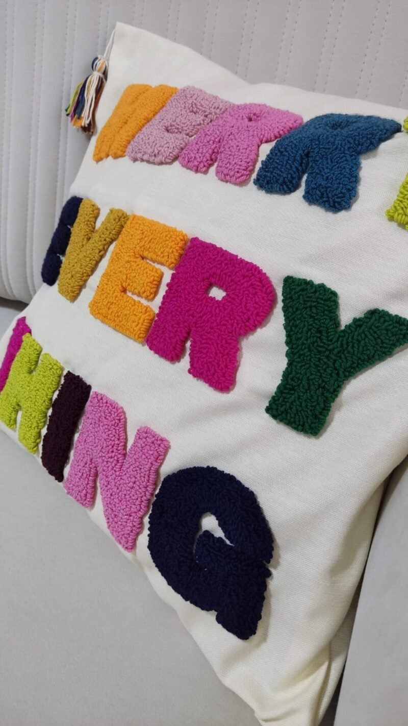 Merry Every Thing Punch Needle Pillow