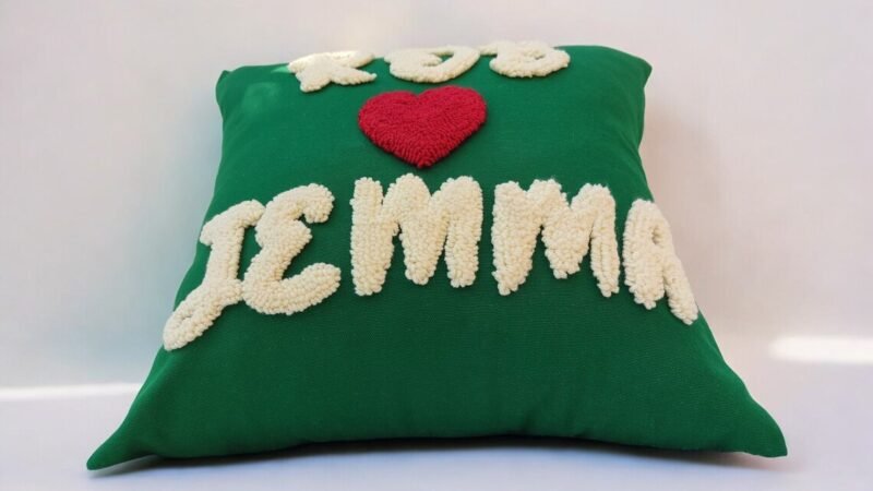 Personalized Couple Punch Needle Pillow - Image 3