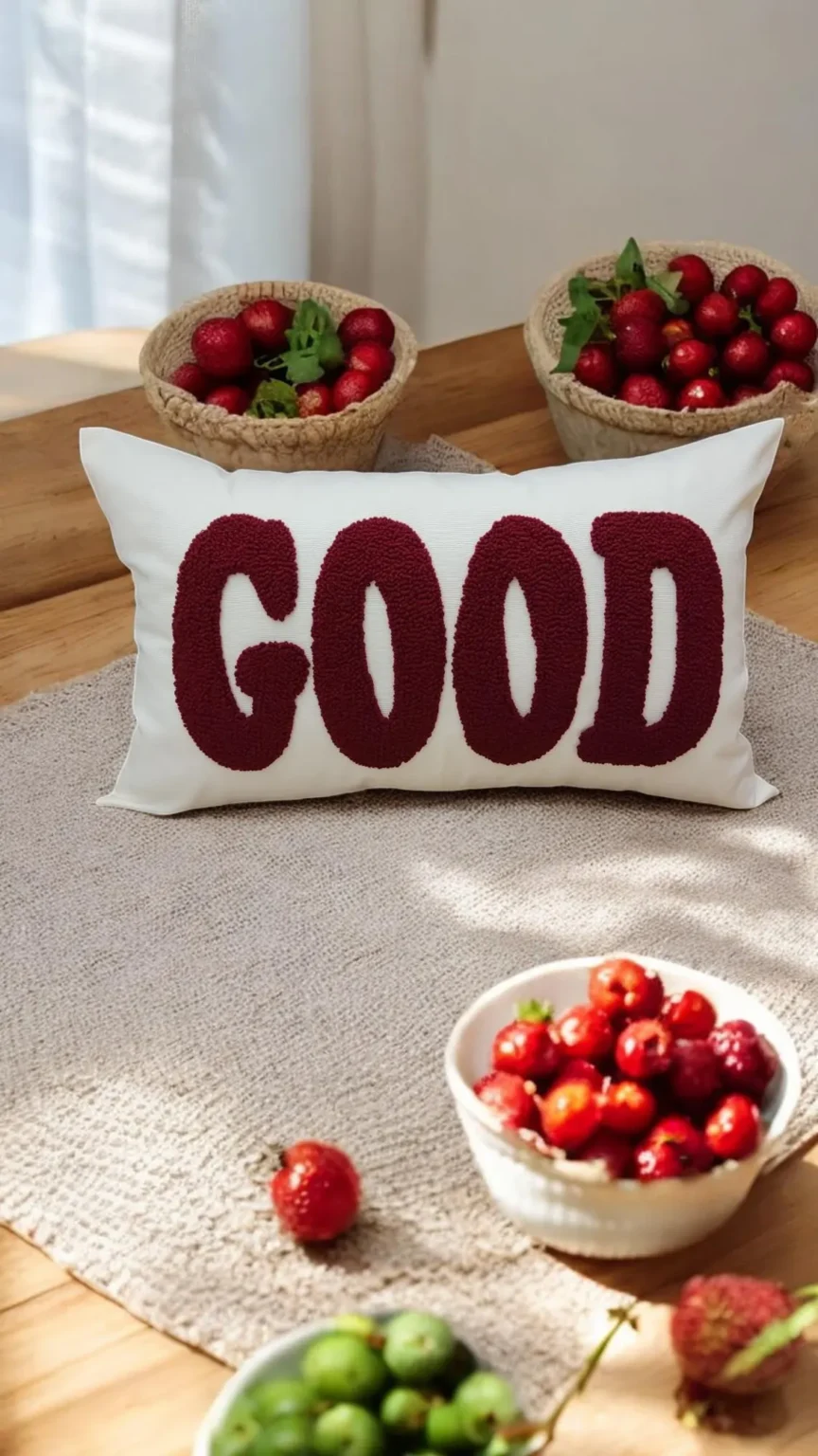 Good Embroidered Pillow - Image 2