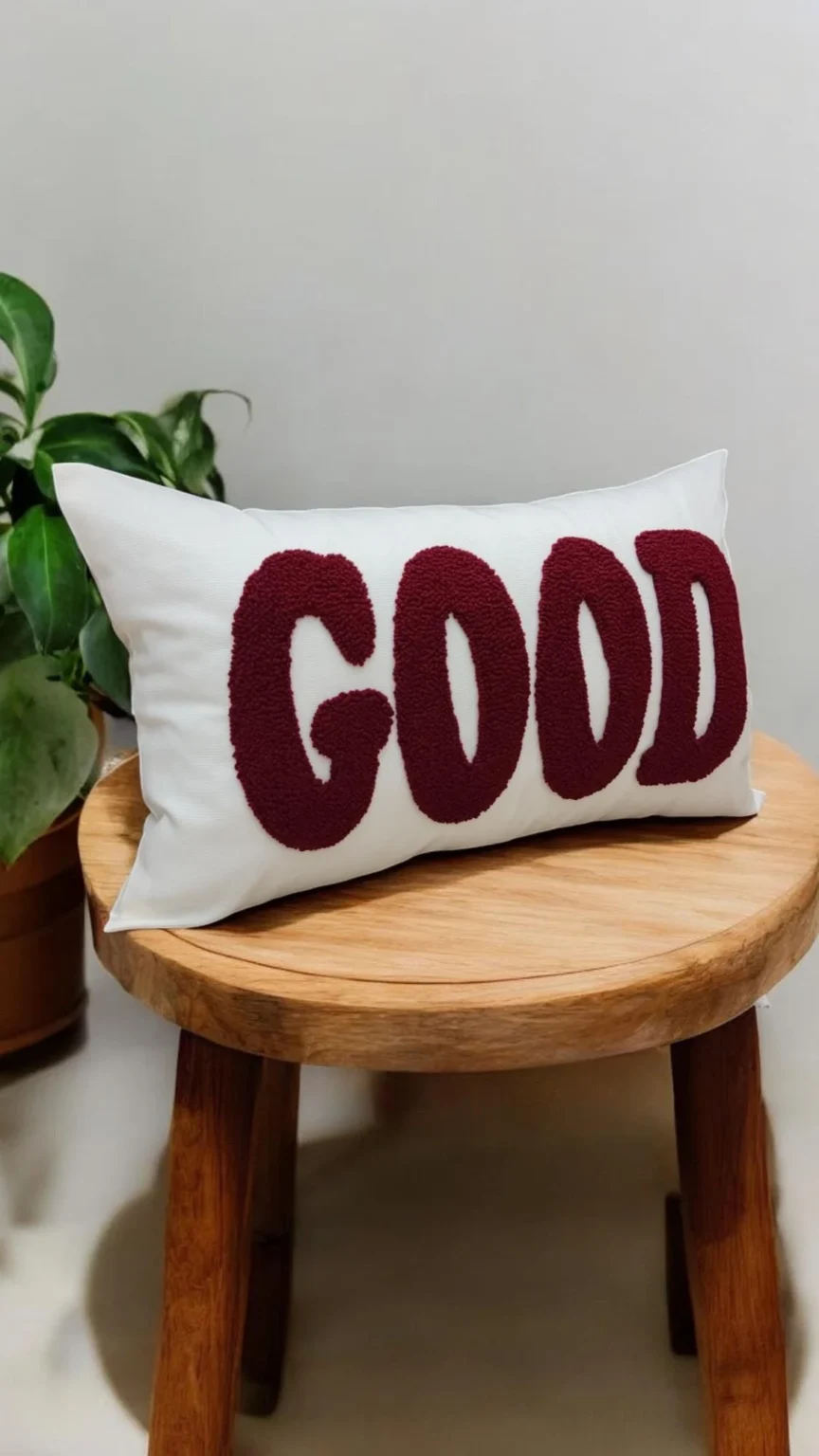 Good Embroidered Pillow - Image 3