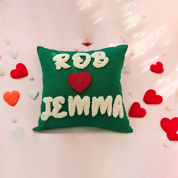 Personalized Couple Punch Needle Pillow