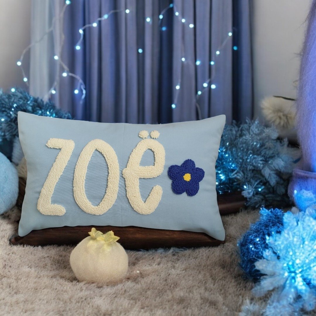 Personalized Baby Punch Needle Pillow Whole Sale